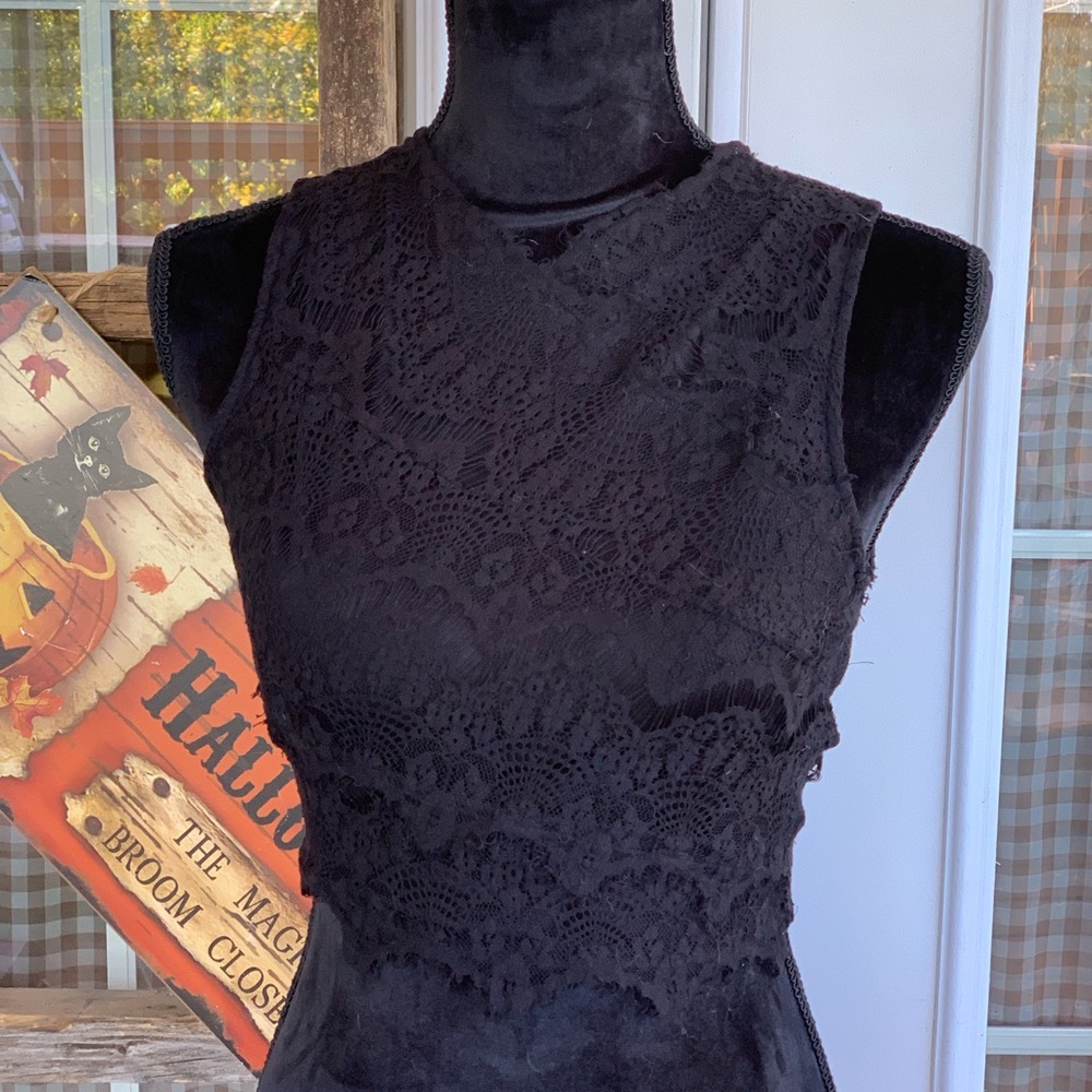 Urban outfitters lace zip up crop top